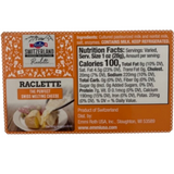 Emmi Raclette Cheese Nutrition Label