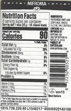 Nutrition label sliced Swiss raclette cheese