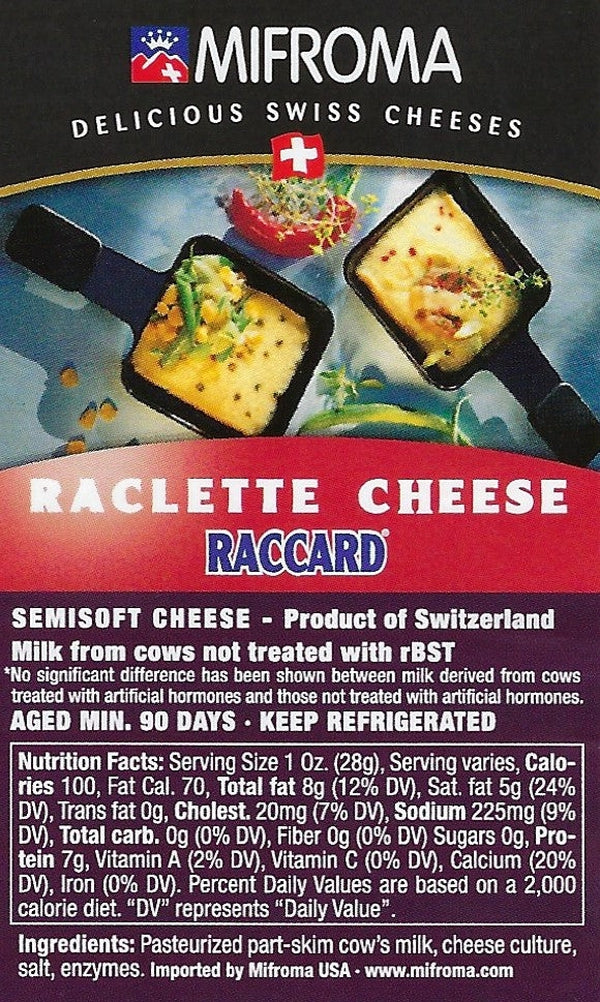 Mifroma Raclette Cheese from Switzerland RacletteCorner