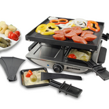 Raclette grill, 4 person, Geneva with food