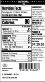 nutrition label for truffle raclette cheese