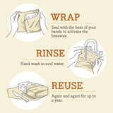Bee's Wrap Medium Beeswax Wrap 3 Pack - Wheels 'n' Wedges
