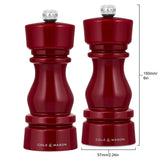 Cole & Mason London Acrylic Red Pepper Mill 6"