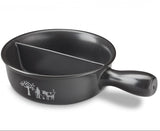 Fondue pot dual without cheese
