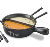 Fondue Pot Dual with 2 different cheese fondue mixes and forks