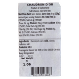 Chaudron D'or Nutrition Label