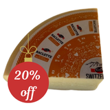 Emmi Raclette Cheese from Switzerland, 1/4 wheel, round, 2.75 lbs
