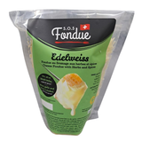 Edelweiss Fondue, grated cheese with  liquids and spices