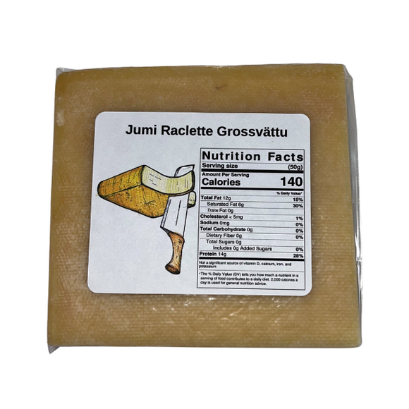 Swiss Raclette Grossvättu from Jumi, sliced approx. 3.5 lbs