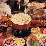 Lugano Fondue set in use