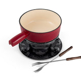 Lugano Fondue set with rechaud calquolon and forks
