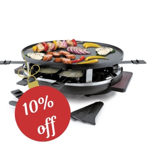 Swissmar - 8 Pers Matterhorn Oval Raclette Grill, revers. non-stick top