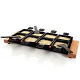 Cadle light raclette grill with six sections on a white background