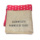 Potato bag for potatoes, lying flat