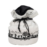 Potato bag with cherry pits closed