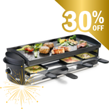 Stockli - 8 Pers Raclette Grill Cheeseboard V8, non-stick top