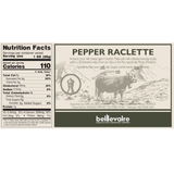 Pepper Raclette from Beillevaire nutrition label