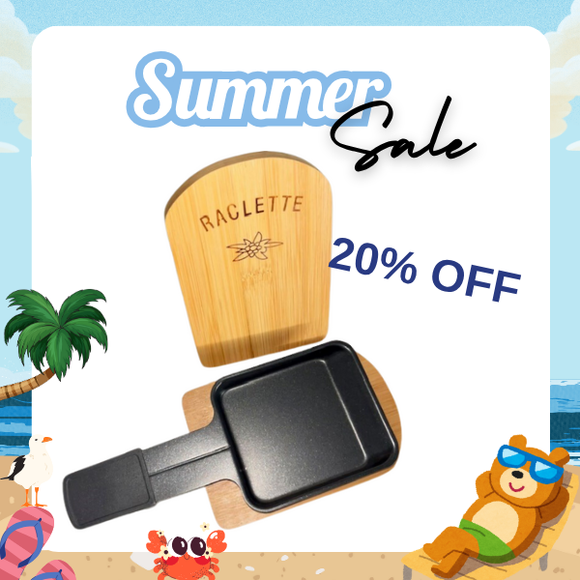 Bamboo raclette board for raclette dish