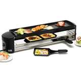 Stockli raclette grill for 4 with food