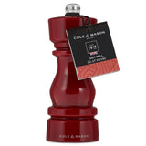 Cole & Mason London Acrylic Red Pepper Mill 6"