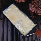 Raclette on the grill for cheese burger