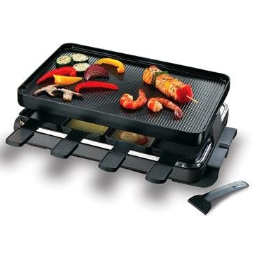 Swissmar Raclette Grill, black, non-stick grill top
