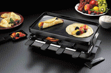 Swissmar Raclette Grill, black, non-stick grill top, reversed