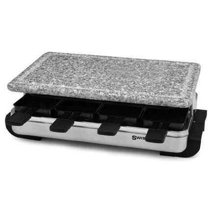 Swissmar - 8 Person Stelvio Raclette Party Grill with Granite Stone