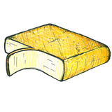 Drawing of Raclette cheese from Jumi